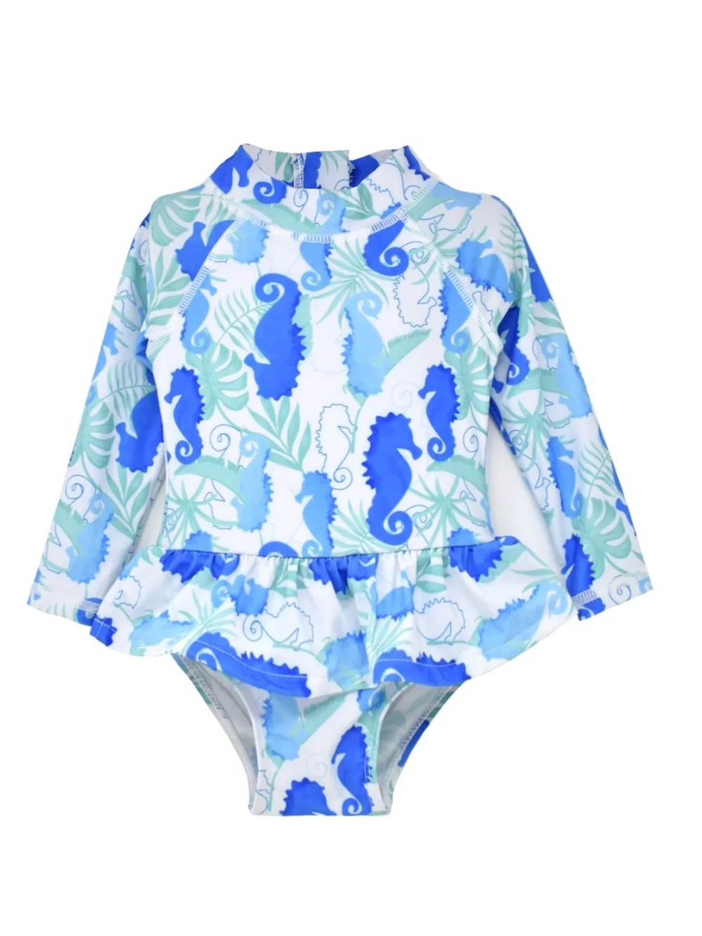 The Original Flap Happy Seahorse Alissa Ruffle Rash Guard